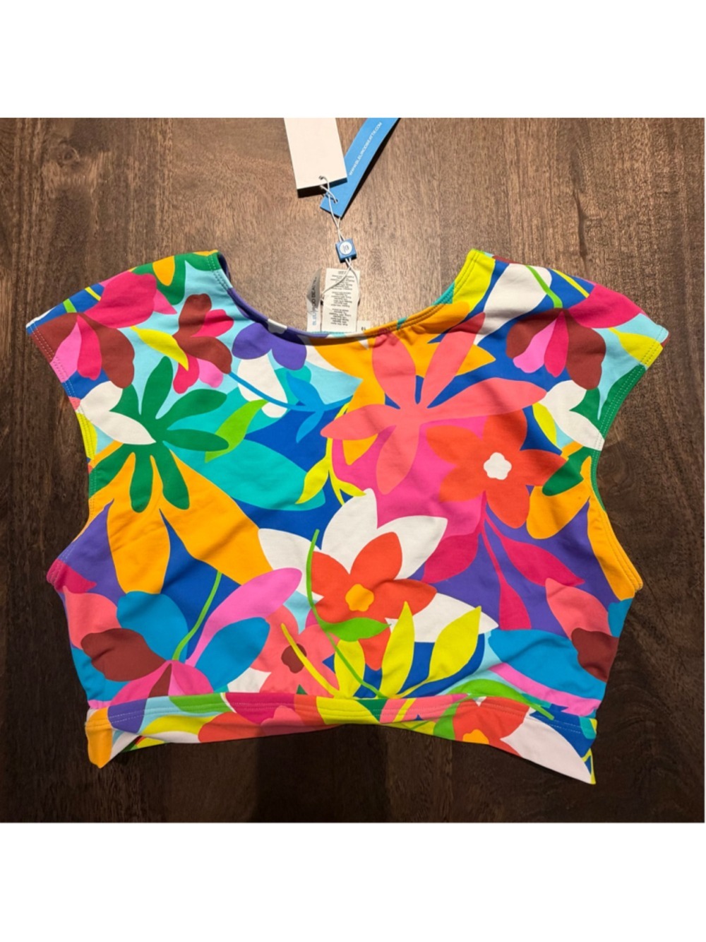 Women's Bleu Rod Beattie Floral Bikini Top Size 10 Multi-color NWT - Picture 2 of 8
